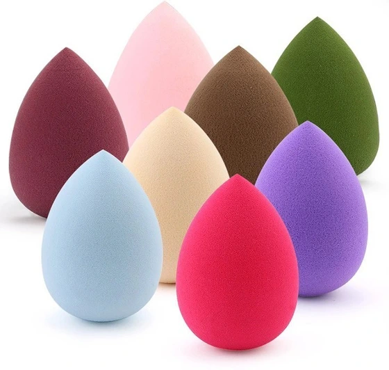 پک ۶ عددی پد آرایشی بیوتی بلندر (Beauty Blender) - مدل [تخم‌مرغی/اشکی] - اقتصادی و متنوع